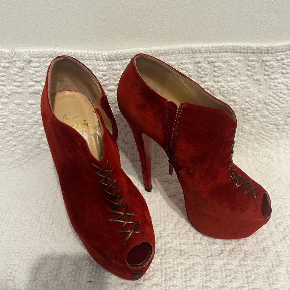 Suede platform, Christian Louboutin Recouzetta - Picture 4 of 8